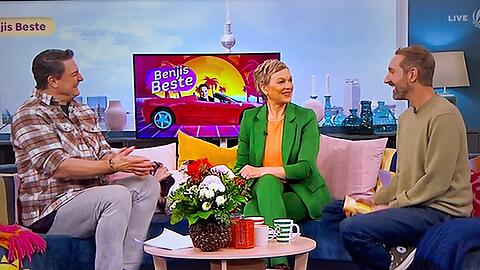 Benjamin Bieneck, Karen Heinrichs und Daniel Boschmann präsentierten am Sonntagmorgen das "Sat.1 Frühstücksfernsehen"