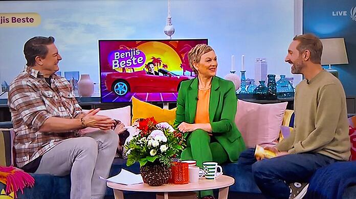 Benjamin Bieneck, Karen Heinrichs und Daniel Boschmann präsentierten am Sonntagmorgen das "Sat.1 Frühstücksfernsehen"