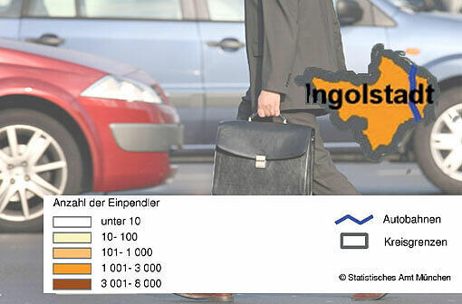 INGOLSTADT, STADT: Einpendlerinnen 2103 Auspendler/innen 1156 zusammen 3259