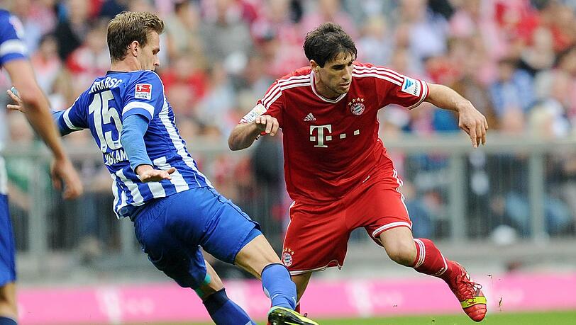 Der wahre „Mr. Unbesiegbar“: Javi Martínez (r.) hat mit dem FC Bayern noch kein einziges Bundesliga-Spiel verloren. Seine Bilanz: 26 Siege, drei Unentschieden. Foto: firo/Augenklick Der wahre „Mr. Unbesiegbar“: Javi Martínez (r.) hat mit dem FC Bayern noch kein einziges Bundesliga-Spiel verloren. Seine Bilanz: 26 Siege, drei Unentschieden. Foto: firo/Augenklick