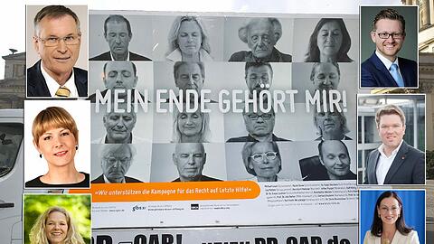 Die atheistische Giordano-Bruno-Stiftung hat im vergangenen Jahr mit rollenden Großplakaten für die aktive Sterbehilfe geworben. Auch Münchner Bundestagsabgeordnete stimmen am Freitag über das umstrittene Gesetz ab.