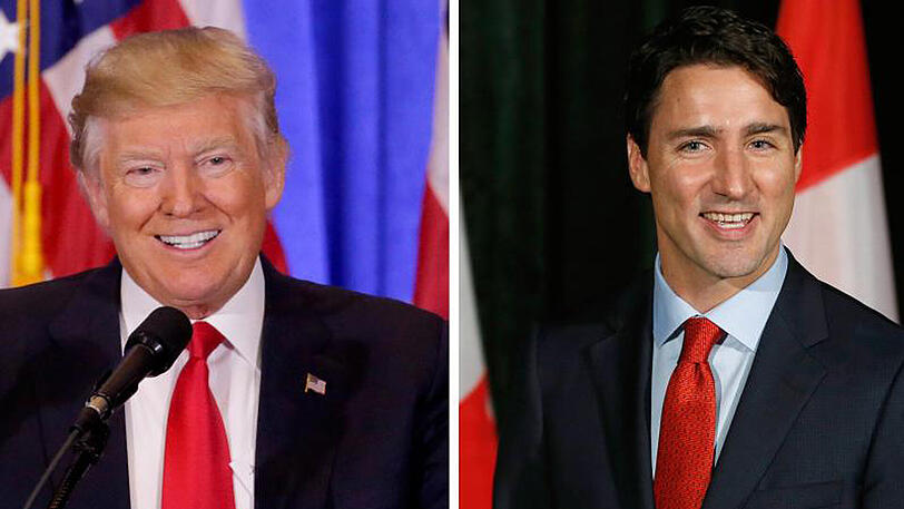 Kommen in Washington zusammen: US-Präsident Donald Trump und der kanadische Premierminister Justin Trudeau.