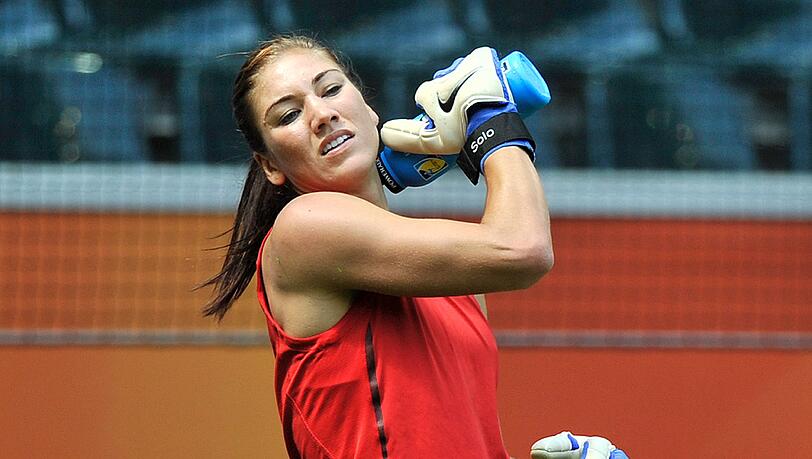 Macht immer eine gute Figur: Hope Solo. Macht immer eine gute Figur: Hope Solo.