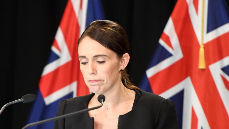 Jacinda Ardern, Premierministerin von Neuseeland, auf einer Pressekonferenz nach dem Massaker von Christchurch. Jacinda Ardern, Premierministerin von Neuseeland, auf einer Pressekonferenz nach dem Massaker von Christchurch.