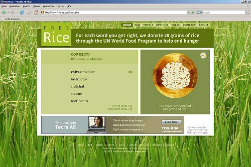 Website FreeRice.com