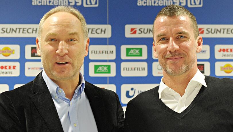 Marco Kurz (r) und der Manager Andreas Müller müssen bei 1899 gehen. Marco Kurz (r) und der Manager Andreas Müller müssen bei 1899 gehen.