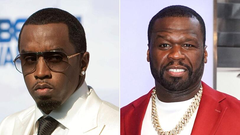 Sean "Diddy" Combs (l.) und 50 Cent sind keine Freunde.