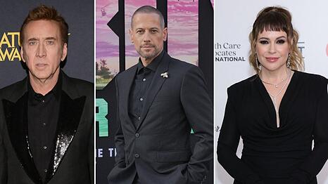 Nicolas Cage (l.), Ioan Gruffudd und Alyssia Milano standen mit Julian McMahon vor der Kamera.