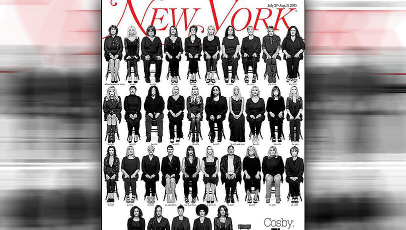Das neue "New York Magazine"-Cover zeigt 35 Frauen, die Bill Cosby des sexuellen Missbrauchs beschuldigen. Das neue "New York Magazine"-Cover zeigt 35 Frauen, die Bill Cosby des sexuellen Missbrauchs beschuldigen.