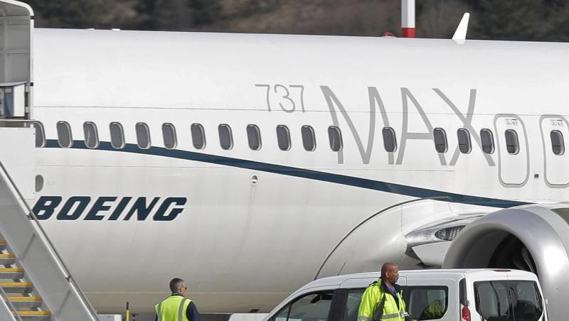 Geparkte Boeing 737 Max 8 auf dem Flugahfen von Seattle. Geparkte Boeing 737 Max 8 auf dem Flugahfen von Seattle.