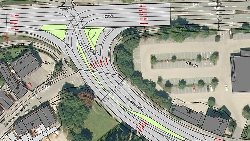Das Kupfereck künftig: Zwischen dem südlichen Teil der B15 (Neue Bergstraße) und ihrem nördlichen Abschnitt (Wittstraße) wird es Doppelspuren in beide Richtungen geben. Das Kupfereck künftig: Zwischen dem südlichen Teil der B15 (Neue Bergstraße) und ihrem nördlichen Abschnitt (Wittstraße) wird es Doppelspuren in beide Richtungen geben.