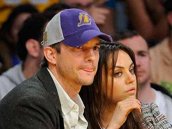 Mila Kunis und Ashton Kutcher gemeinsam bei einem Sport-Event