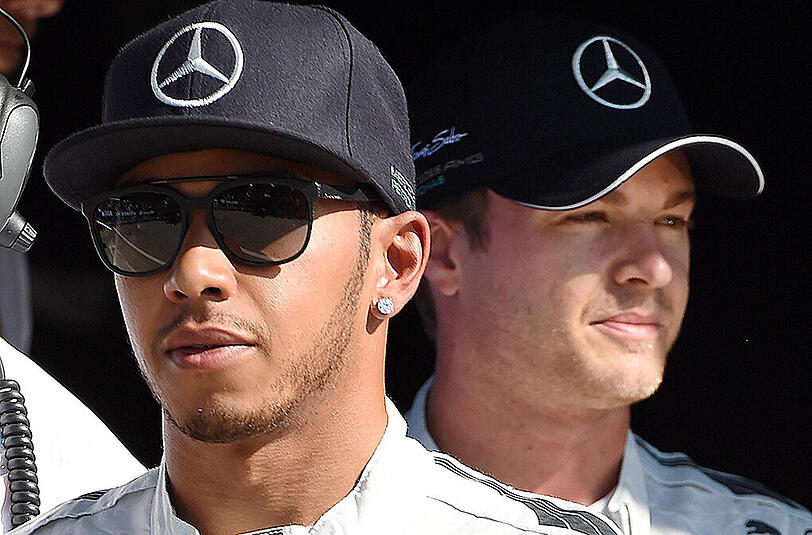 Wer holt sich den Weltmeister-Titel? Noch hat Lewis Hamilton die Nase vor Nico Rosberg.
