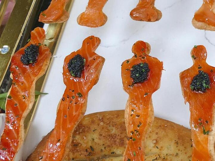Wildlachs in Form von Oscars gehören auch zum Repertoire von Wolfgang Puck.
