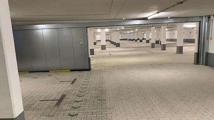 Tiefgarage: Meistens leer.