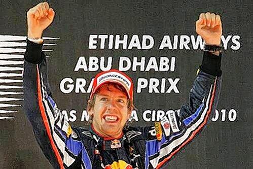Bejubelt seinen WM-Triumph: Sebastian Vettel.
