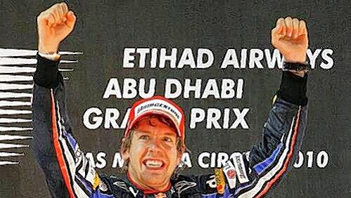 Bejubelt seinen WM-Triumph: Sebastian Vettel. Bejubelt seinen WM-Triumph: Sebastian Vettel.