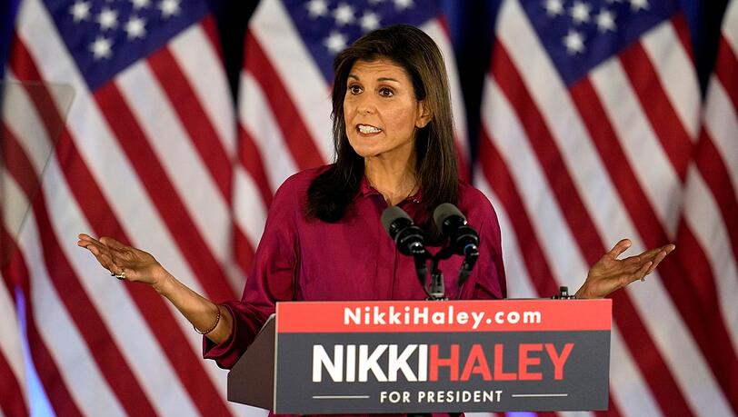 Ohne Trump kommt auch sie nicht mehr zu TV-Duellen: Präsidentschaftsbewerberin Nikki Haley.