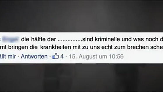 Ein Video zeigt Hasskommentare von Usern auf Facebook und drastische Bilder in Kriegsgebieten. Ein Video zeigt Hasskommentare von Usern auf Facebook und drastische Bilder in Kriegsgebieten.