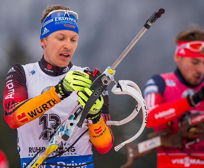 Andreas Birnbacher - er wird mit Spitznamen "Birnei" gerufen - ist als Hauptfeldwebel Sportsoldat bei der Bundeswehr und dort in der Sportfördergruppe.