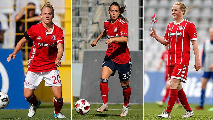 Ein Trio, das den FC Bayern verlässt: Leonie Maier, Sara Däbritz und Melanie Behringer (von links).