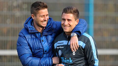 Auf dem Platz ein Team &ndash; und mittlerweile auch privat gute Freunde: Die Löwen Markus Steinhöfer und Andreas Ludwig.