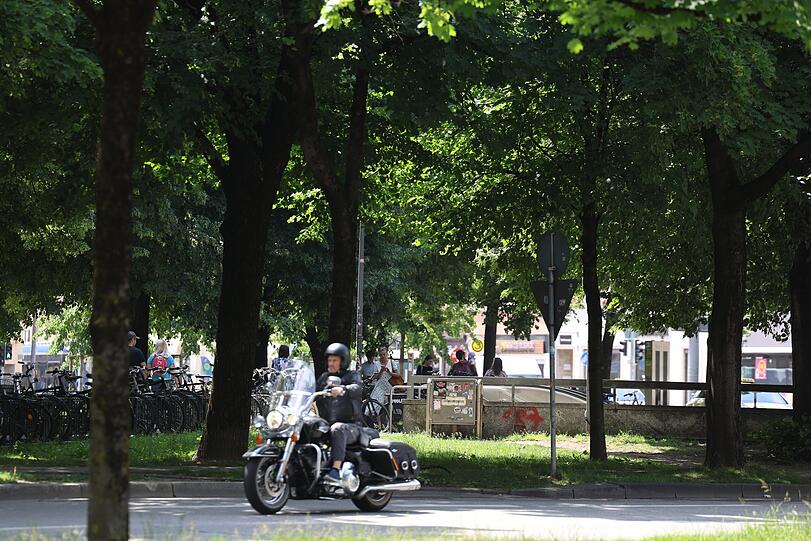 Hier der Blick auf den schönen, kleinen Park vom Altstadtring aus.