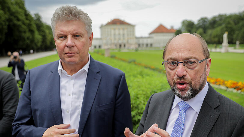 Oberbürgermeister Dieter Reiter und der SPD-Parteivorsitzende Martin Schulz im Juli in München.