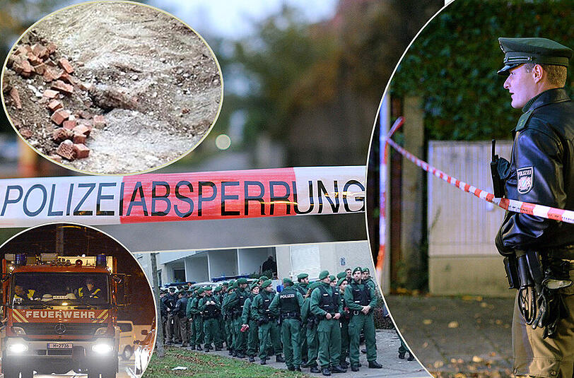 In Schwabing wurde erneut eine Fliegerbombe aus dem Zweiten Weltkrieg (links oben im Bild) gefunden. Bis zum späten Abend evakuierten Polizisten das Gebiet um die Baustelle weiträumig. Erst um 20.38 Uhr konnte die Bombe erfolgreich entschärft werden. Die Bilder aus Schwabing.