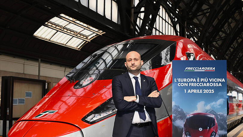 Trenitalia-CEO Gianpiero Strisciuglio reiste für die Vorstellung der Pläne extra nach München an. Trenitalia-CEO Gianpiero Strisciuglio reiste für die Vorstellung der Pläne extra nach München an.