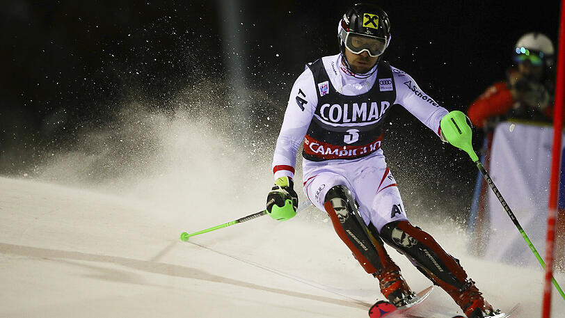Der Österreicher Marcel Hirscher auf dem Weg zum Sieg.