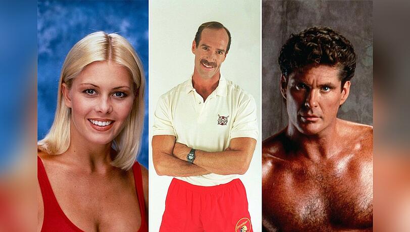 Nicole Eggert und David Hasselhoff (r.) trauern um ihren "Baywatch"-Kollegen Michael Newman.