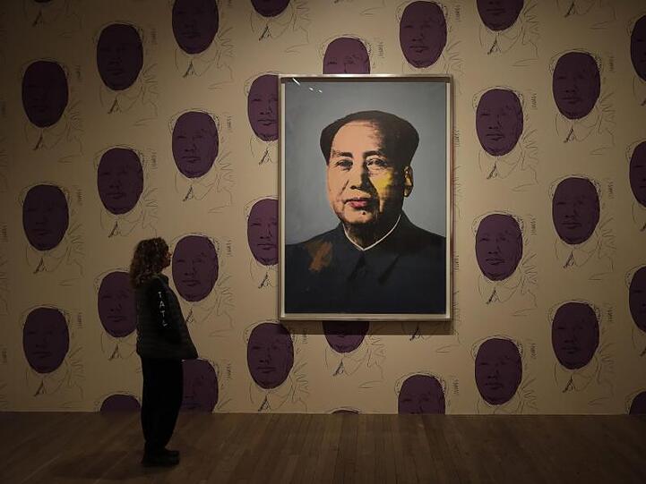 Das Kunstwerk "Mao" in der Tate Gallery of Modern Art.