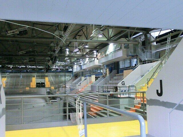 Frisch gestrichen: Die Olympia-Eishalle.