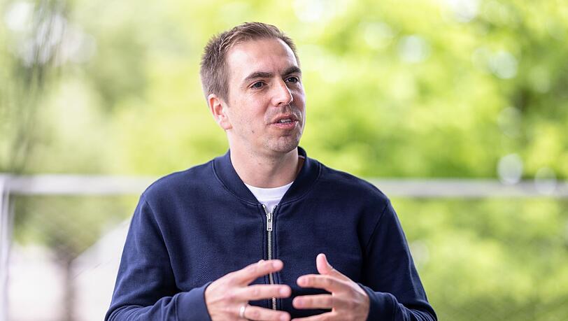Philipp Lahm spricht.