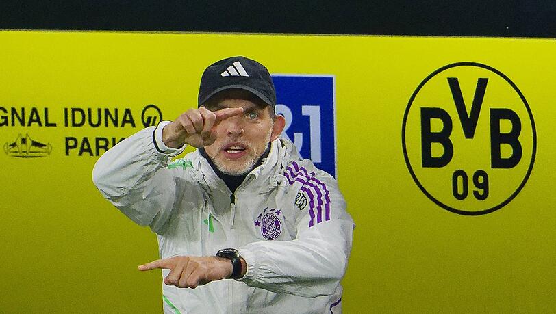 Animiert und emotional: Bayern-Trainer Thomas Tuchel bei dem 4:0-Erfolg seiner Mannschaft bei Vizemeister Borussia Dortmund.