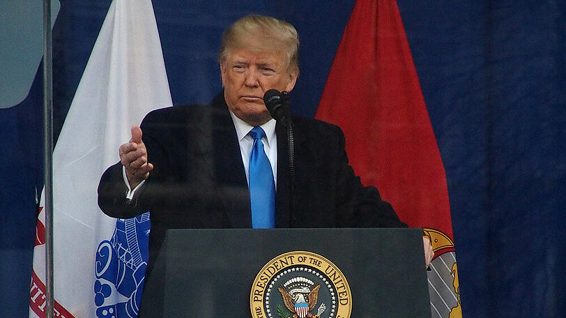 Der Stern von US-Präsident Donald Trump wurde erneut verunstaltet