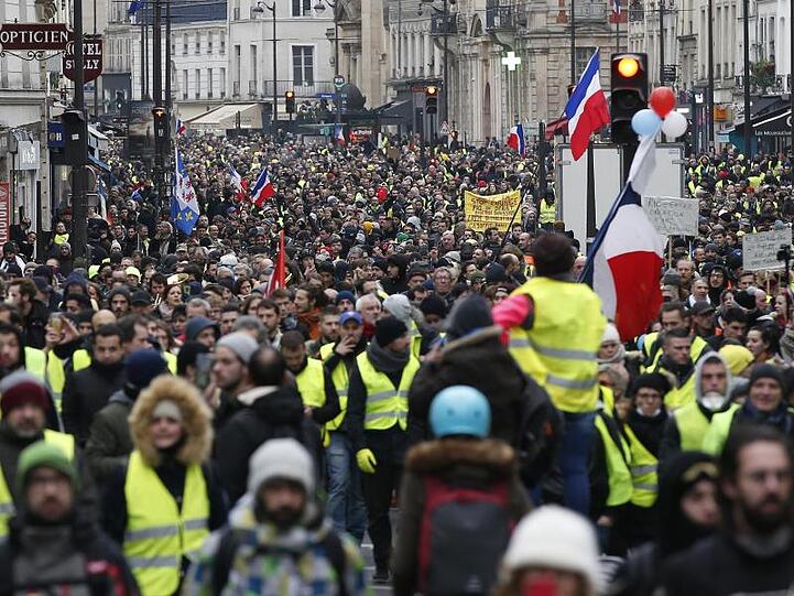 Zur Hochzeit der "Gelbwesten"-Demonstrationen waren Hunderttausende auf den Straßen.