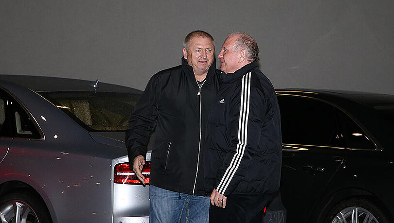 Uli Hoeneß zurück in der Allianz Arena. Uli Hoeneß zurück in der Allianz Arena.