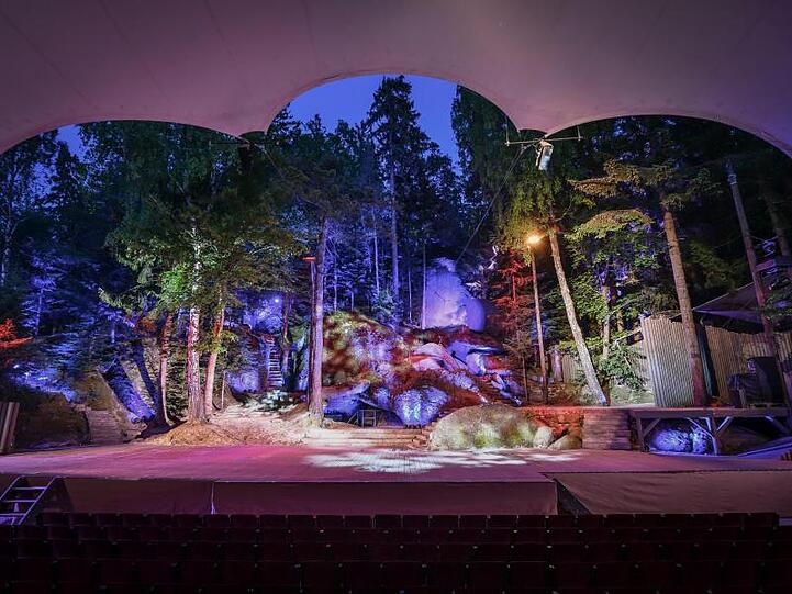 Die Bühne der Wunsiedler Luisenburg-Festspiele in Wunsiedel. Foto: Florian Miedl/Luisenburg-Festspiele/dpa/Archivbild