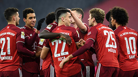 Jubelnde Bayern-Stars: Die wird es wohl auch am Ende der Saison zu sehen geben.