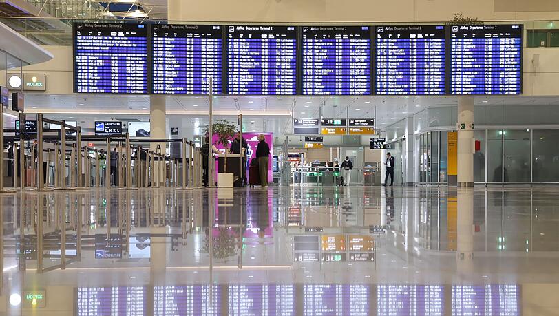 Nicht viel los in der Abflughalle des Terminal 2.