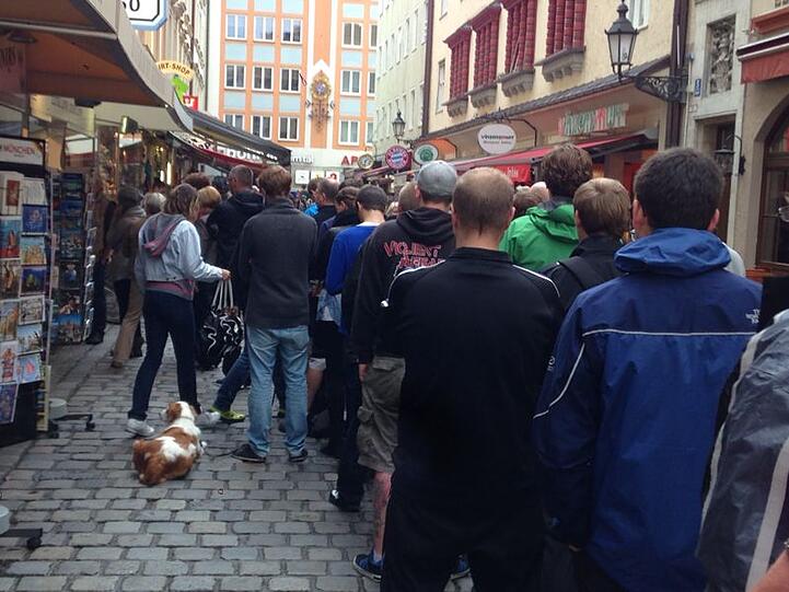 Der Löwen-Fanshop in der Innenstadt.