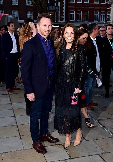 Christian Horner kam mit seiner Frau Geri Halliwell