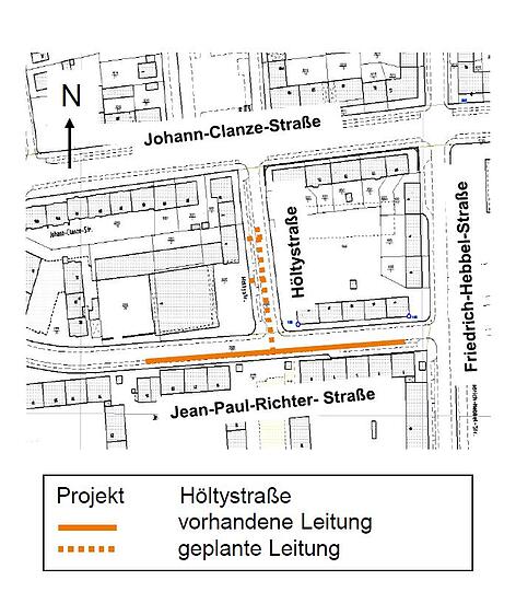 Während der Bauarbeiten in der Höltystraße kann diese nur eingeschränkt mit dem Auto benutzt werden.