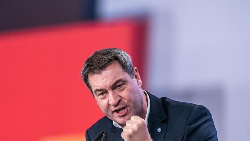 Markus Söder spricht beim CDU-Bundesparteitag. Foto: Kay Nietfeld/dpa Markus Söder spricht beim CDU-Bundesparteitag. Foto: Kay Nietfeld/dpa