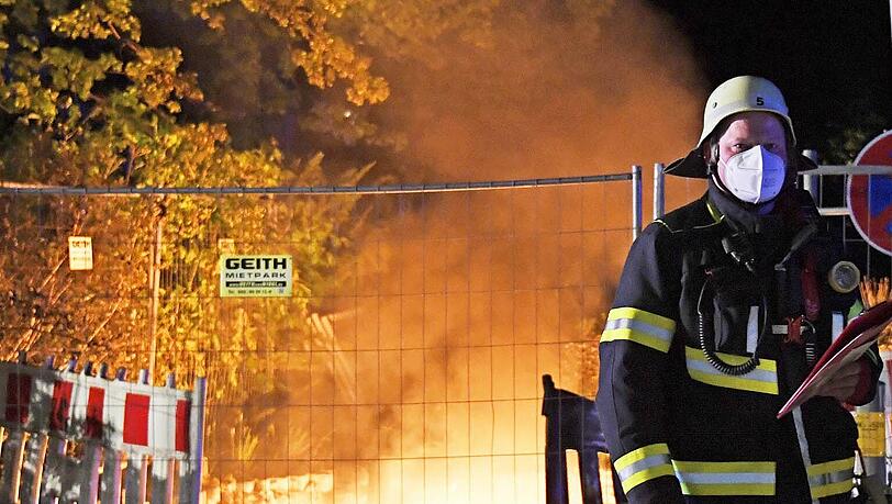 Ein Bild vom Einsatzort der Brandstiftung. Ein Bild vom Einsatzort der Brandstiftung.
