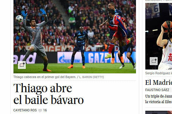 Thiago eröffnet den bayrischen Tanz! Die Einschätzung der spanischen ElPais