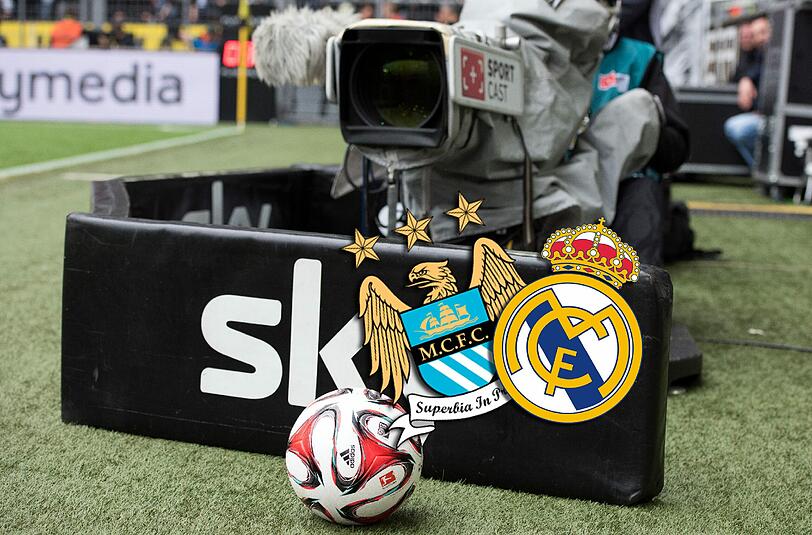 Das Halbfinale der Champions League zwischen Manchester City und Real Madrid überträgt der Pay-TV-Sender Sky