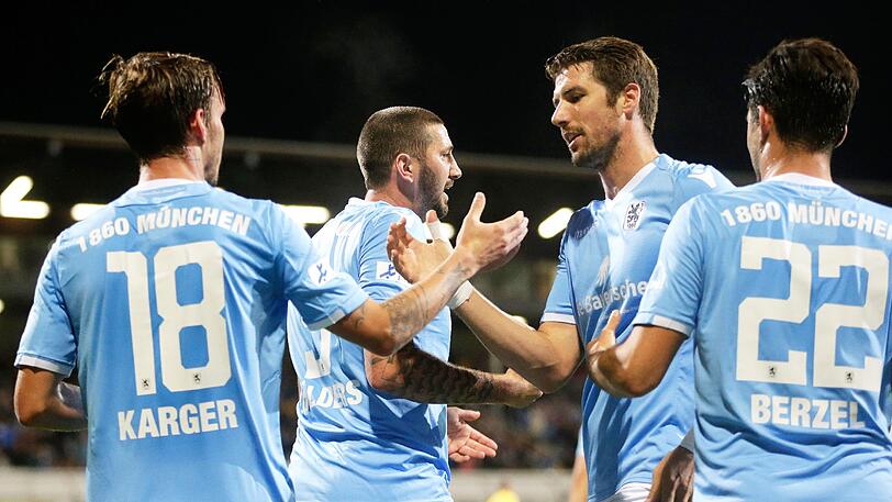 Leistungsträger beim TSV 1860: Nico Karger, Sascha Mölders, Jan Mauersberger und Aaron Berzel (v. li.).